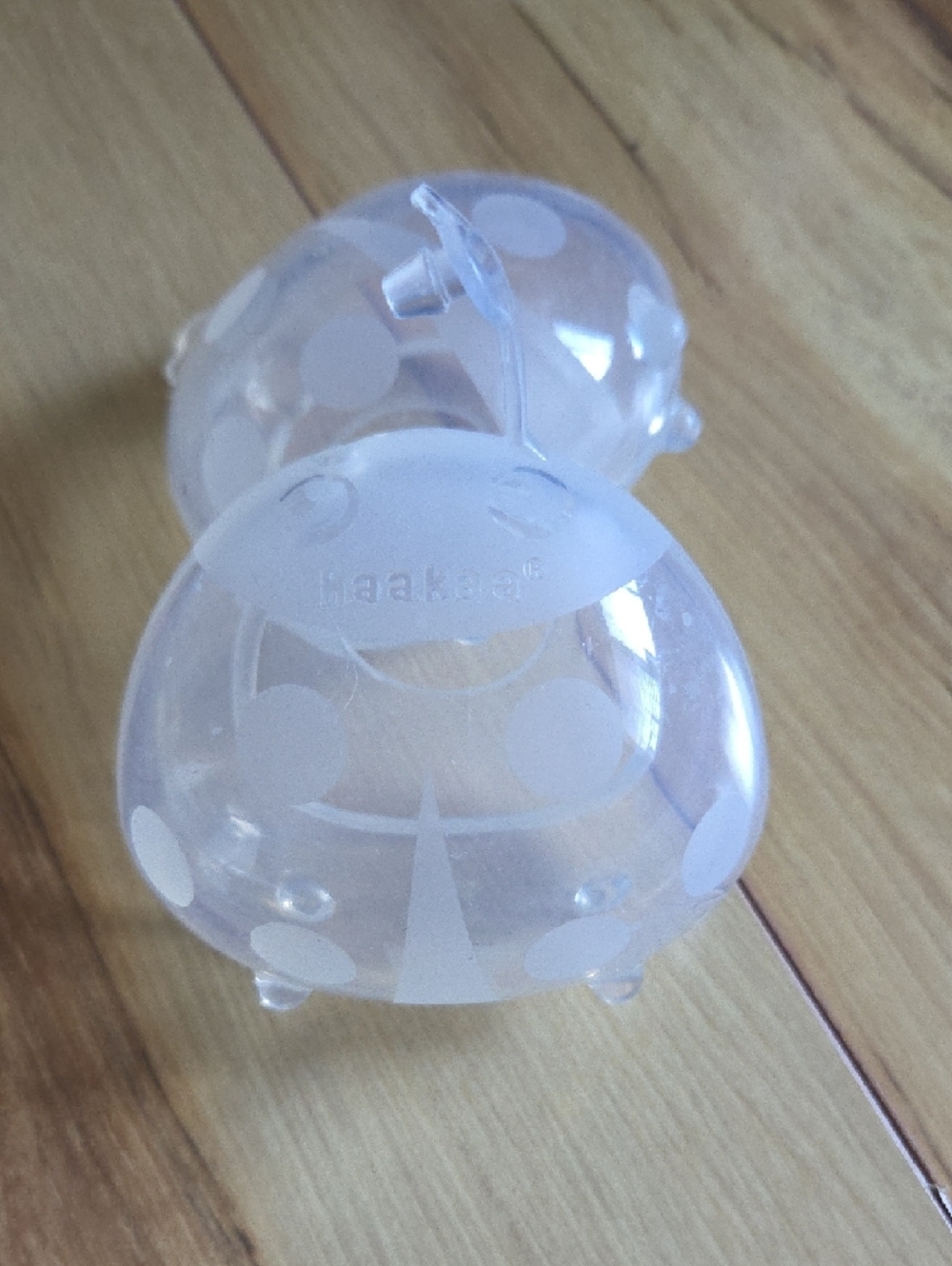 Haakaa Clear Ladybug Silicone Breast Milk Collectors - 2 Pack - Picture 3 of 4